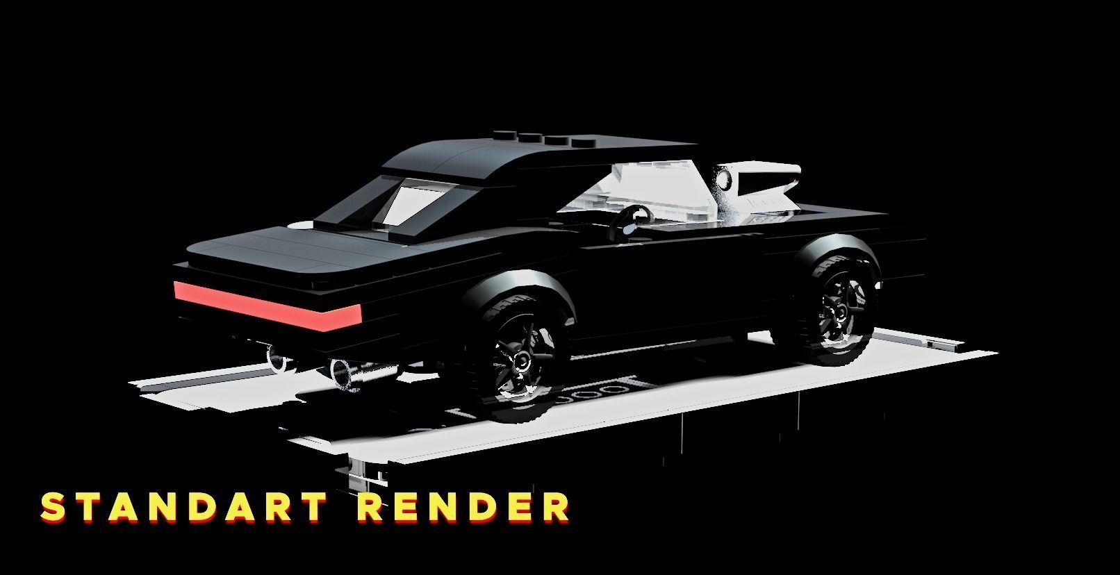 Lego Retro Muscle Car 3D model_7