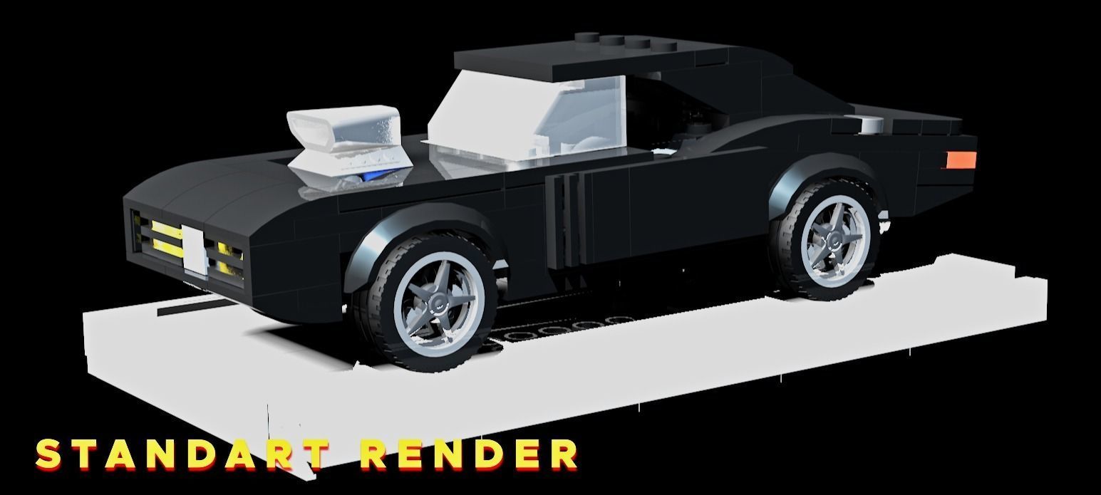 Lego Retro Muscle Car 3D model_11