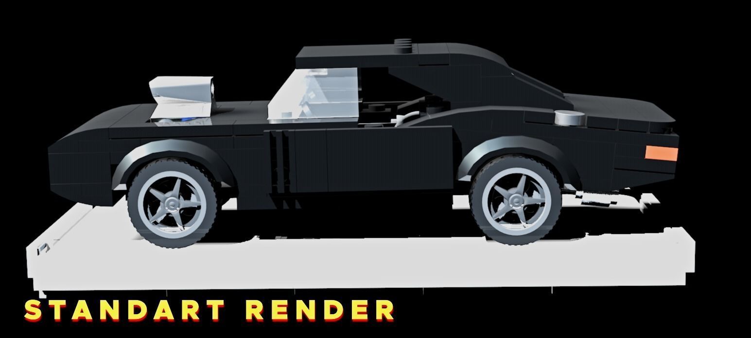 Lego Retro Muscle Car 3D model_6