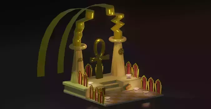 Egyptian Palaca Low Poly