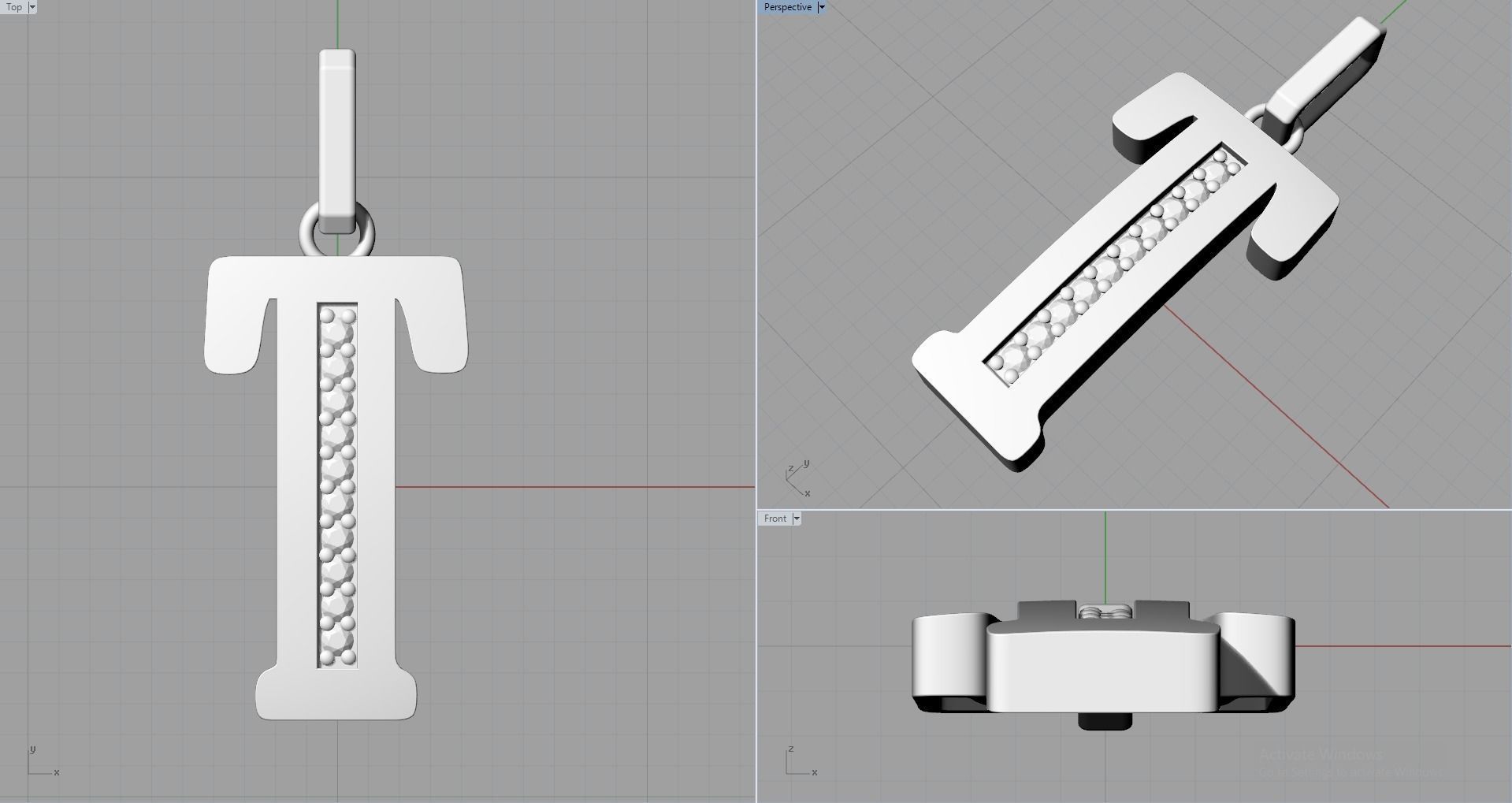 T SCRIPT DIAMOND PENDANT 3D print model_5