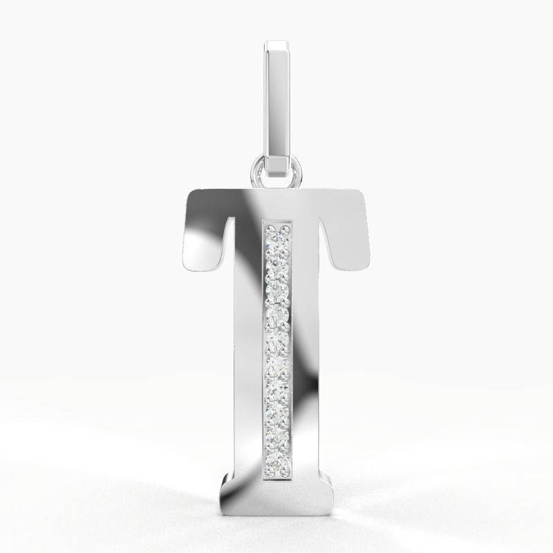 T SCRIPT DIAMOND PENDANT 3D print model_9