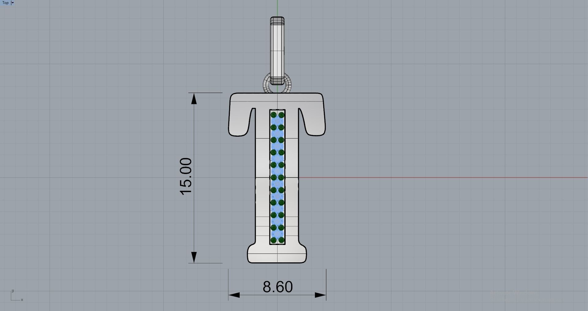 T SCRIPT DIAMOND PENDANT 3D print model_7