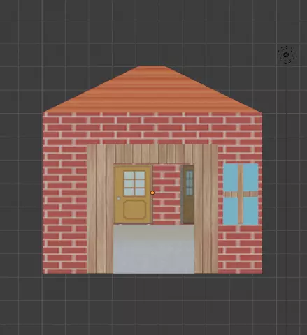 house brick with door Free 3D model