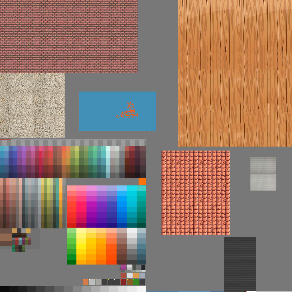 Lowpoly Flour Factory for game Free low-poly 3D model_3