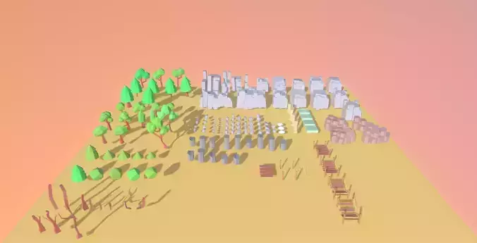 Low Poly Pack 1 Trees Rocks and Unreal Game Pack 4 26 0