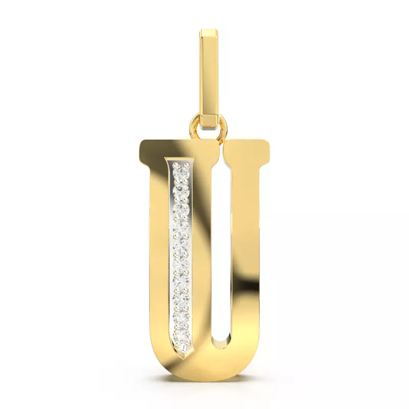 U SCRIPT DIAMOND PENDANT 3D print model