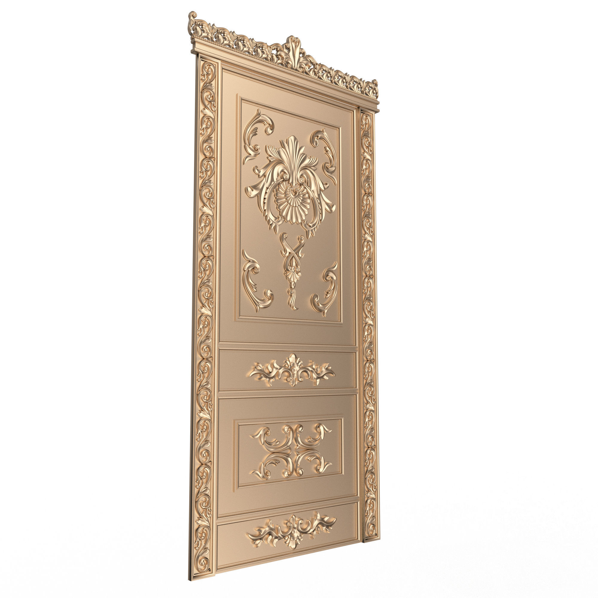 Carved Door Classic 02 3D model_2