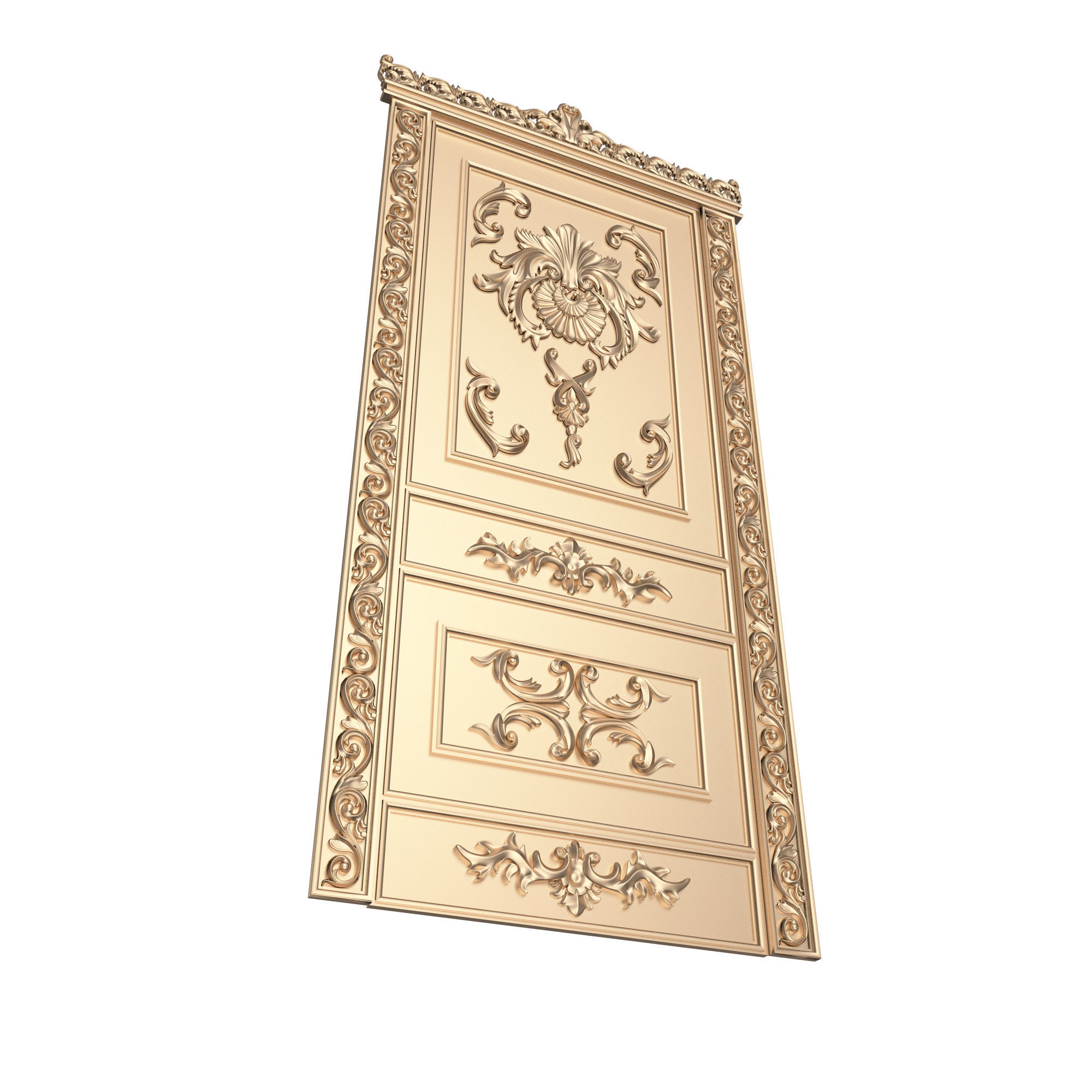 Carved Door Classic 02 3D model_1