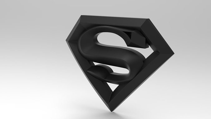 Superman Logo 3D model
