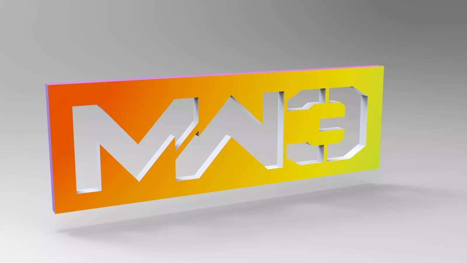 Call of Duty Modern Warfare 3 logo 3D model_0