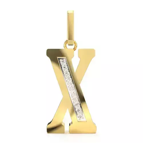X SCRIPT DIAMOND PENDANT