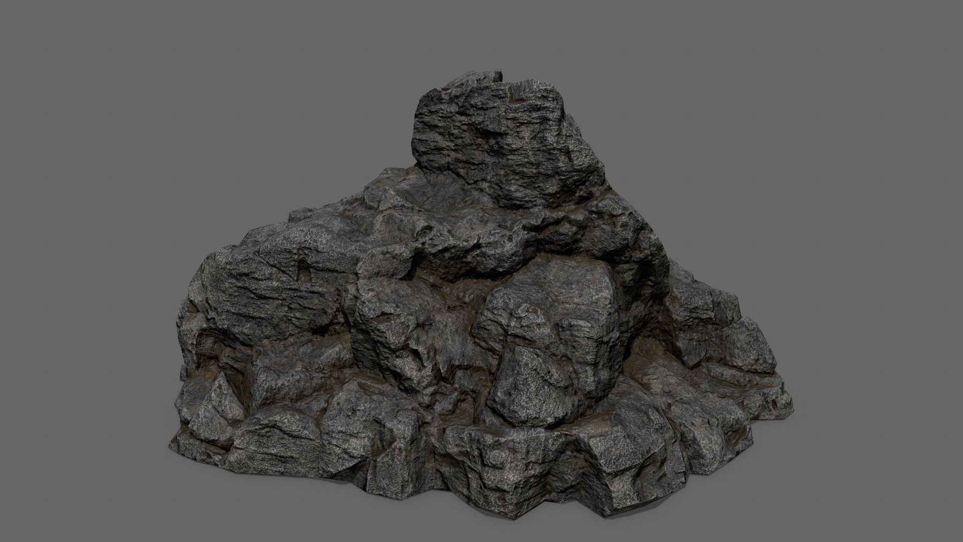 rocks rock Low-poly 3D model_6