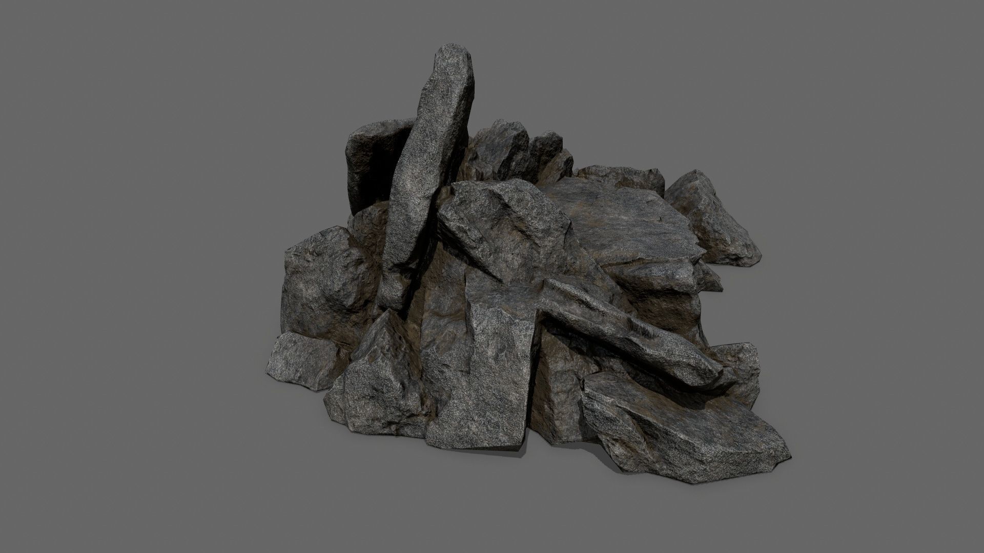 rocks rock Low-poly 3D model_23