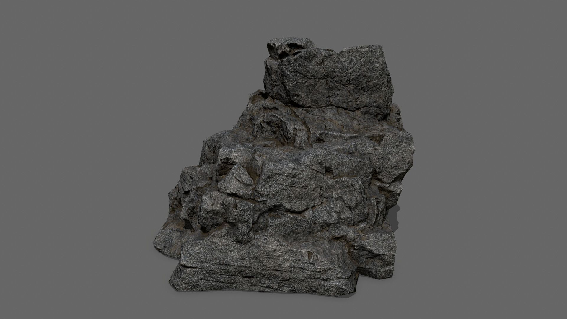 rocks rock Low-poly 3D model_3