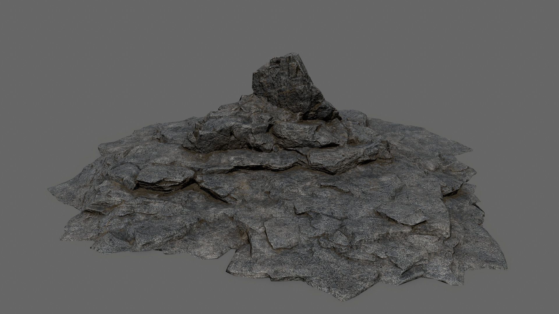 rocks rock Low-poly 3D model_10