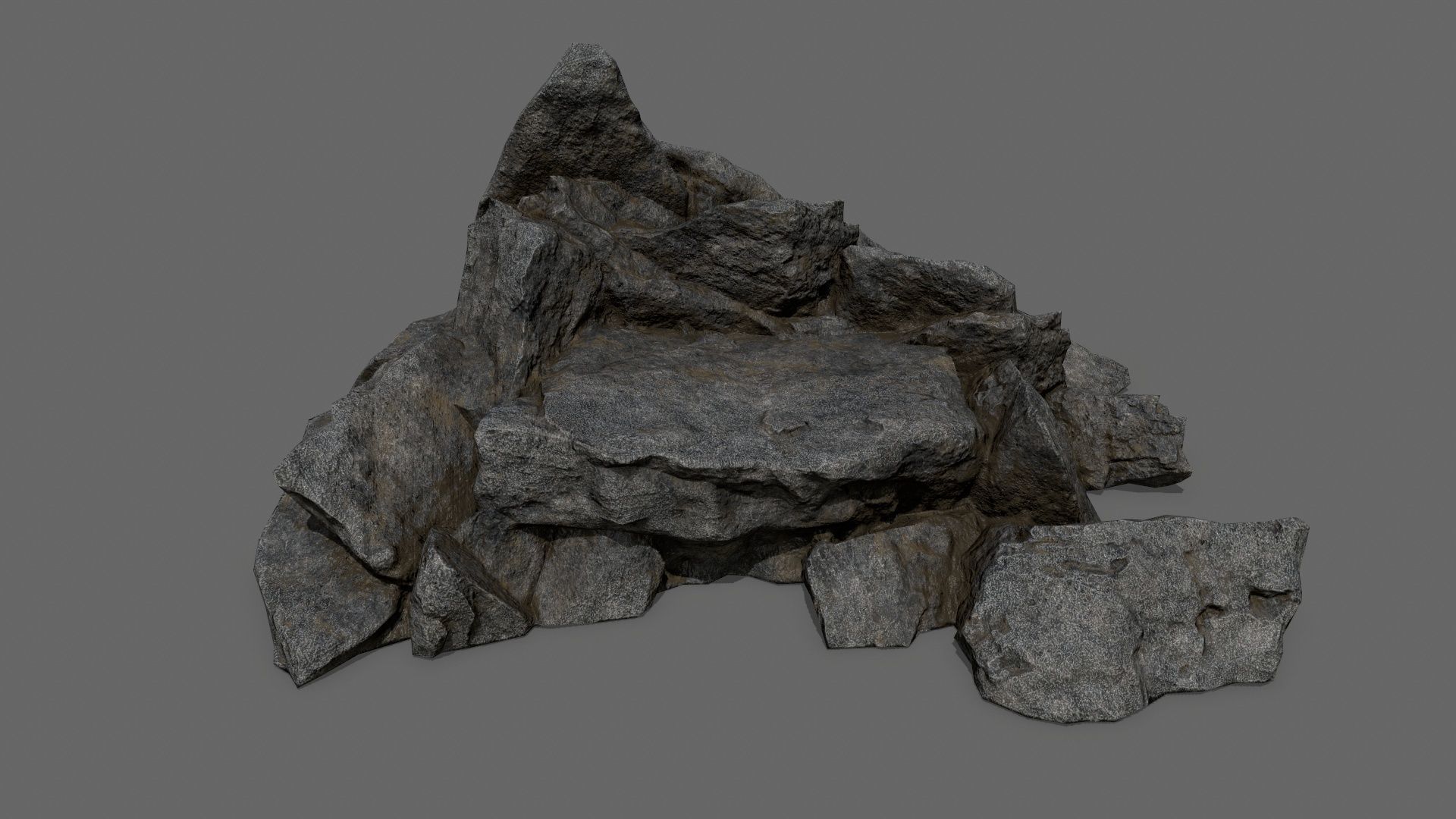 rocks rock Low-poly 3D model_22