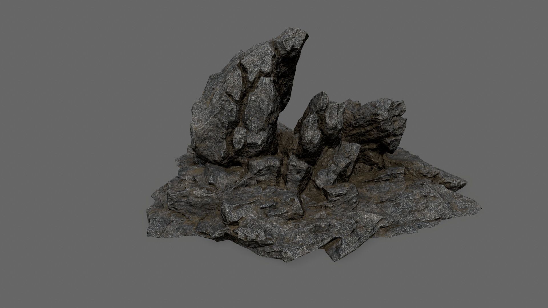 rocks rock Low-poly 3D model_15