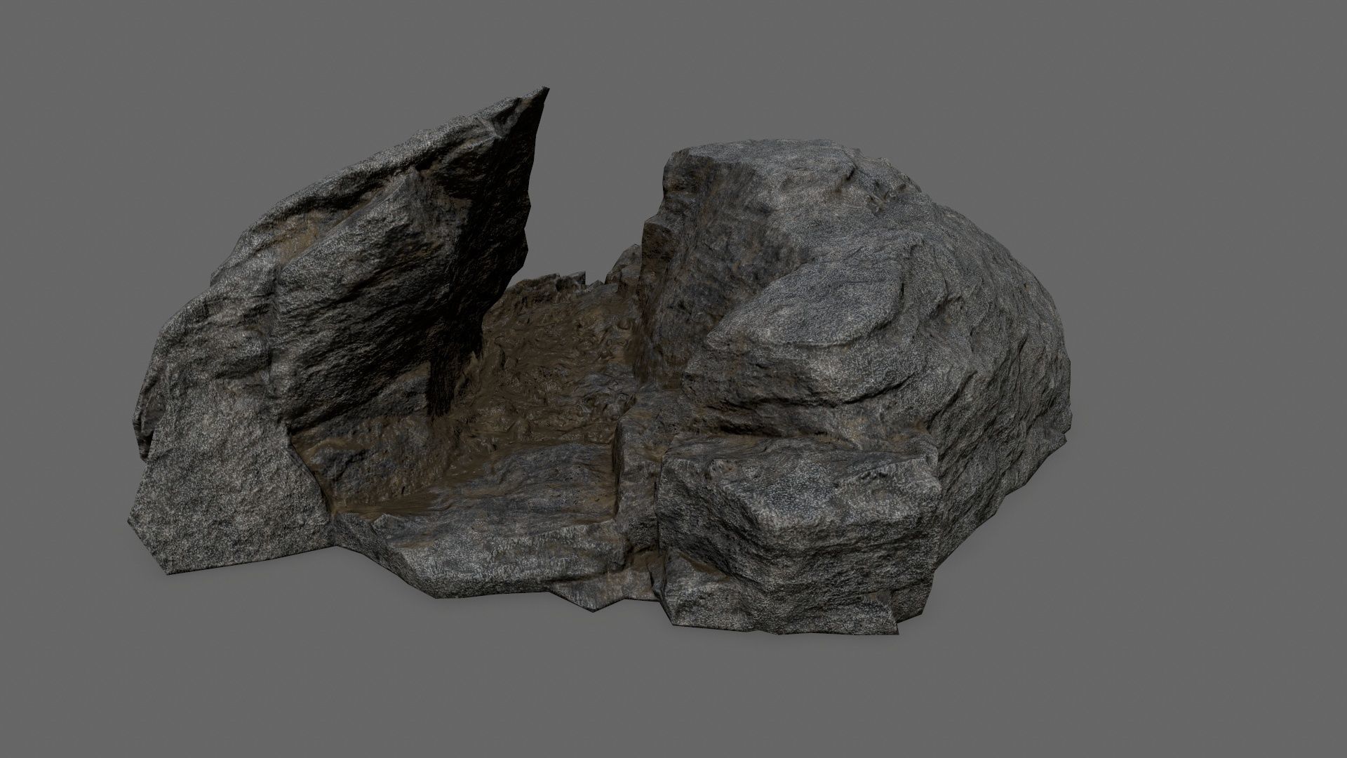 rocks rock Low-poly 3D model_28