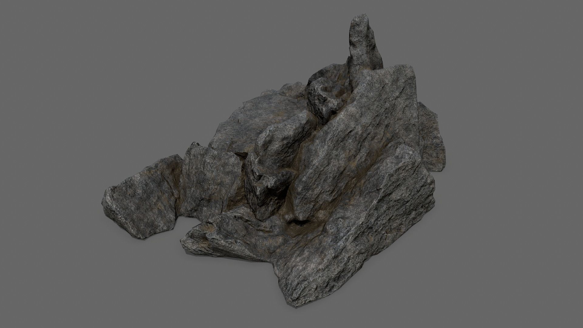 rocks rock Low-poly 3D model_25