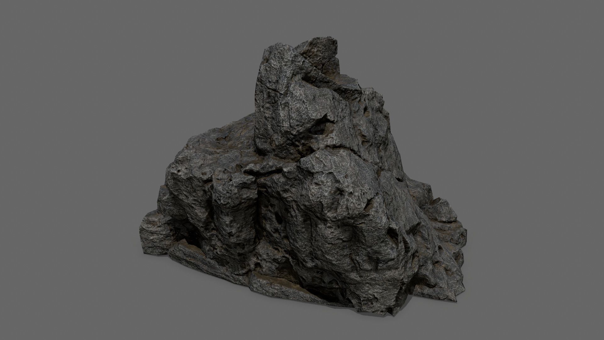 rocks rock Low-poly 3D model_2