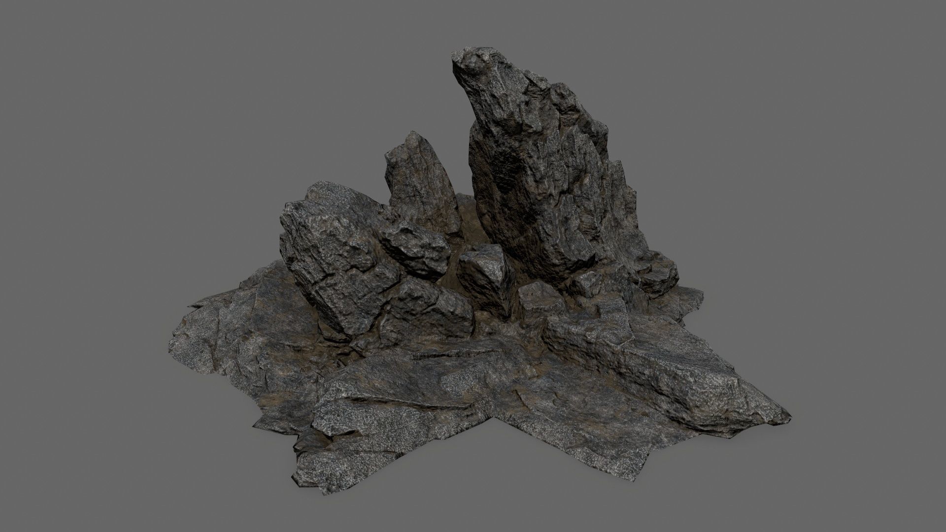 rocks rock Low-poly 3D model_13