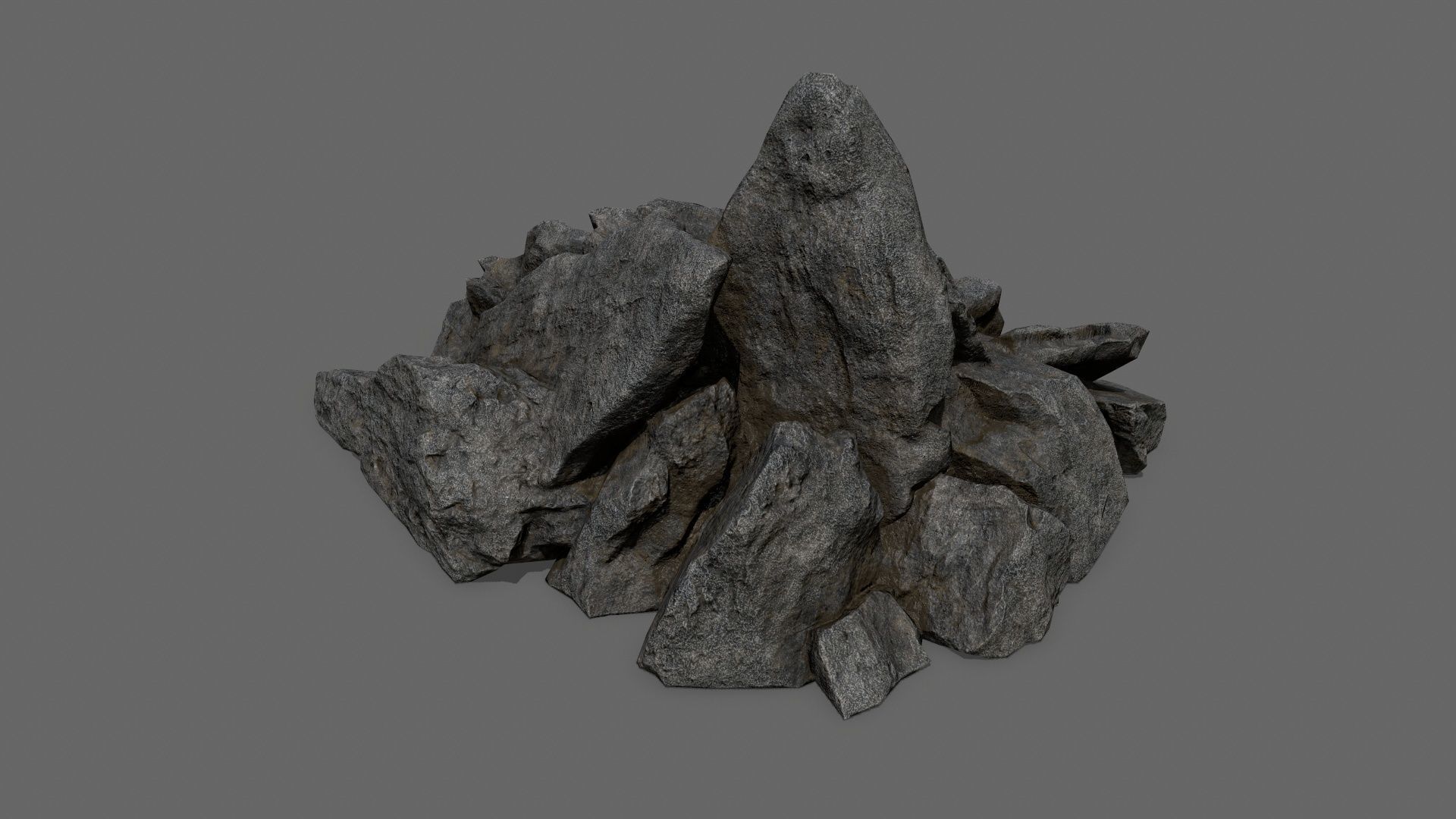 rocks rock Low-poly 3D model_24