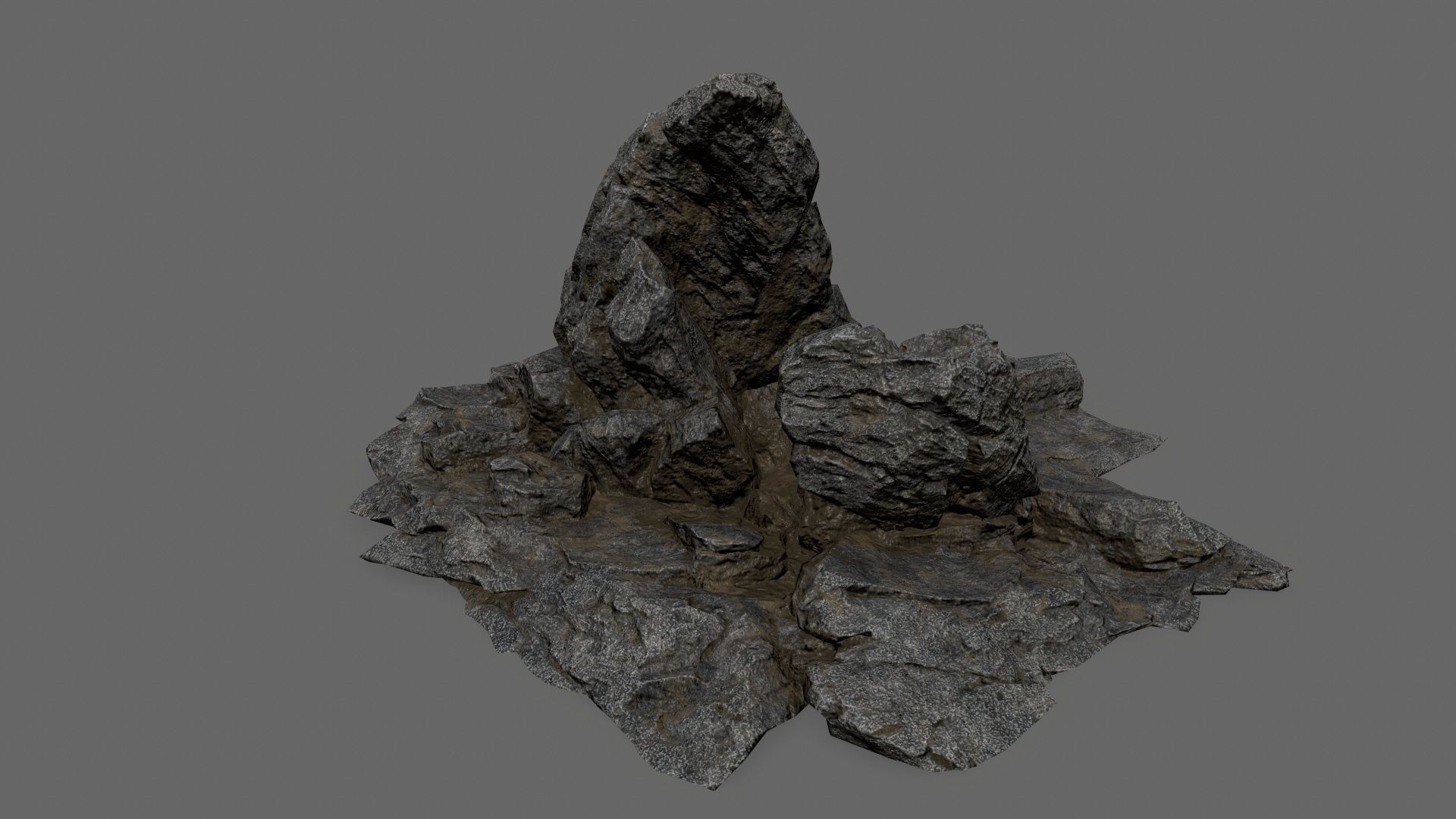 rocks rock Low-poly 3D model_14