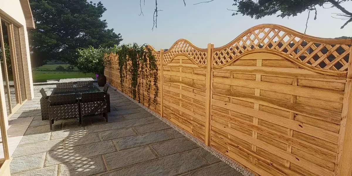 Paloma Garden Fence Low-poly 3D model_0