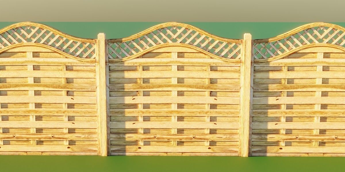 Paloma Garden Fence Low-poly 3D model_3