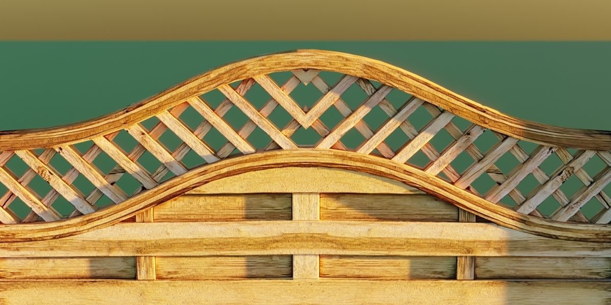 Paloma Garden Fence Low-poly 3D model_1