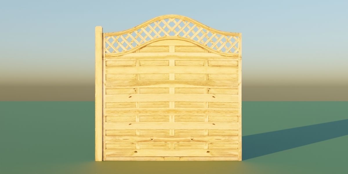 Paloma Garden Fence Low-poly 3D model_10
