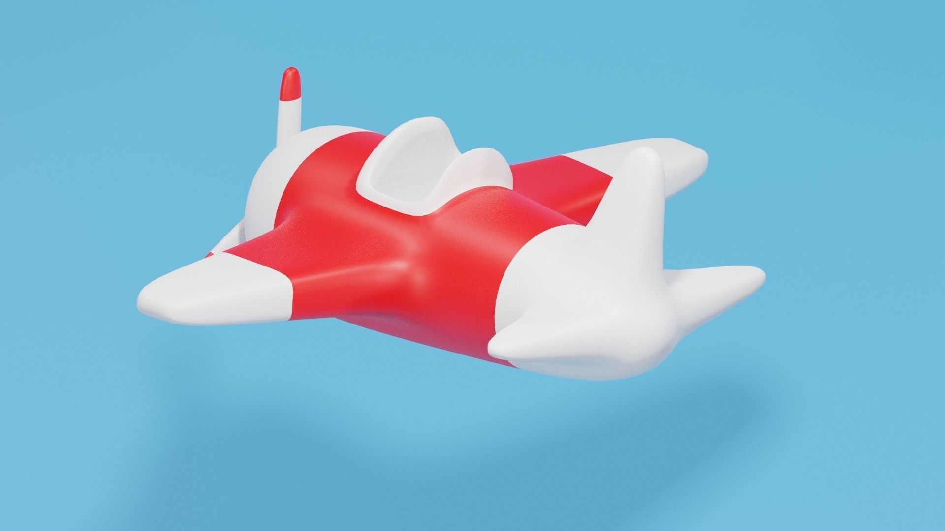 Cartoon Airplane 3D model_17