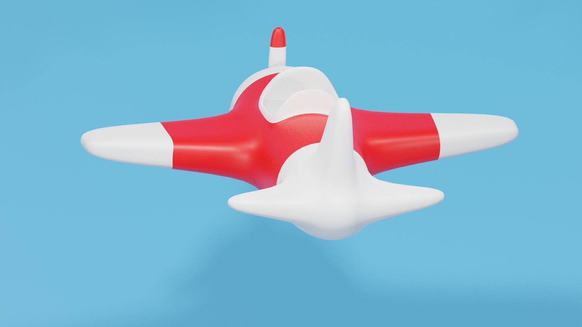 Cartoon Airplane 3D model_16