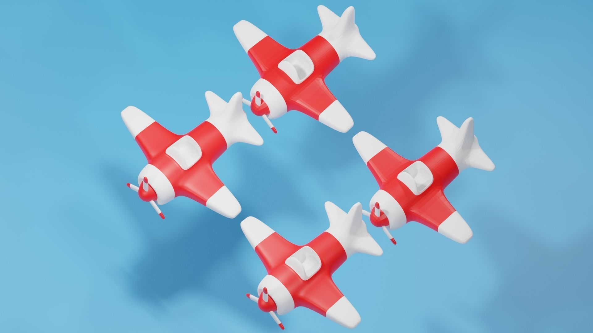 Cartoon Airplane 3D model_7