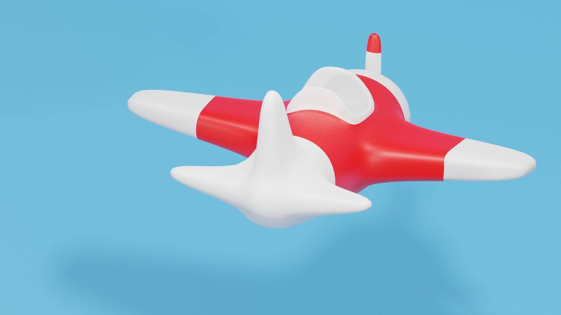 Cartoon Airplane 3D model_15