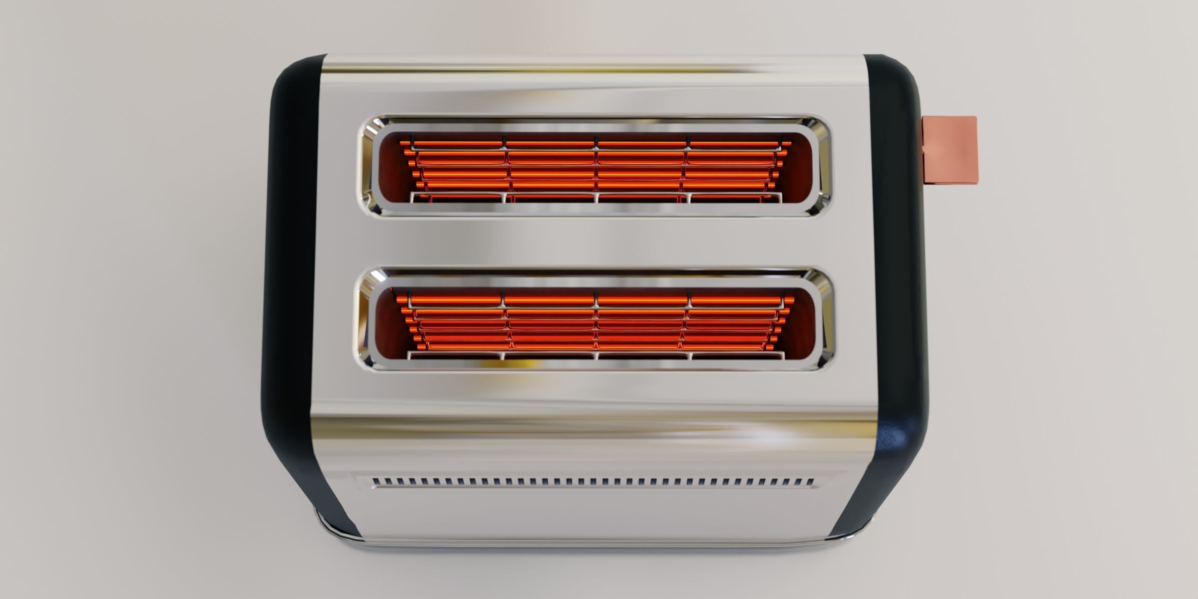Black and Chrome Toaster 3D model_1