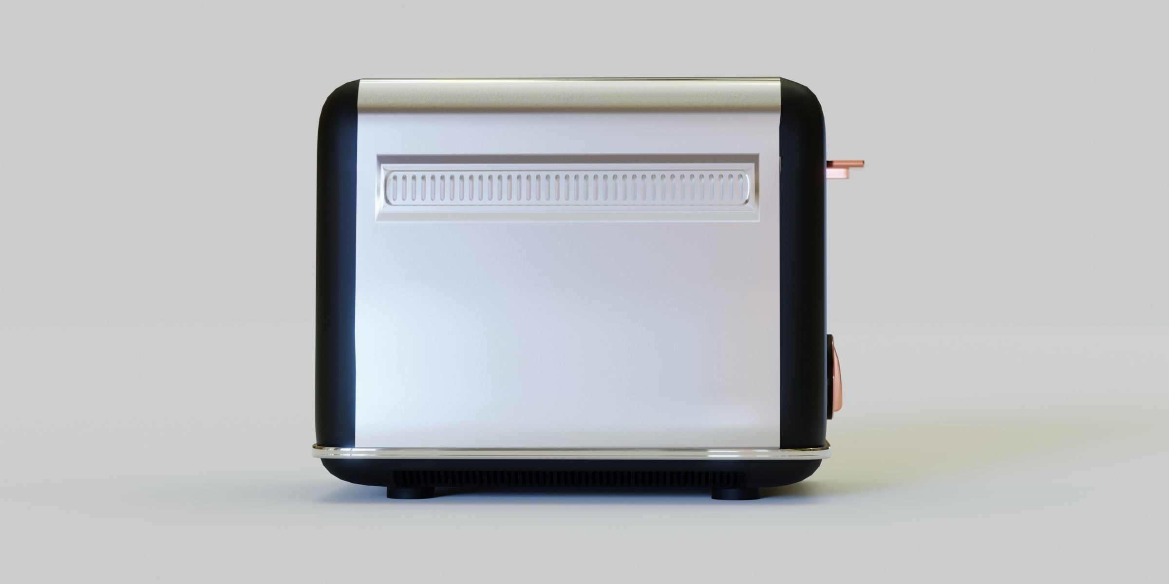 Black and Chrome Toaster 3D model_3