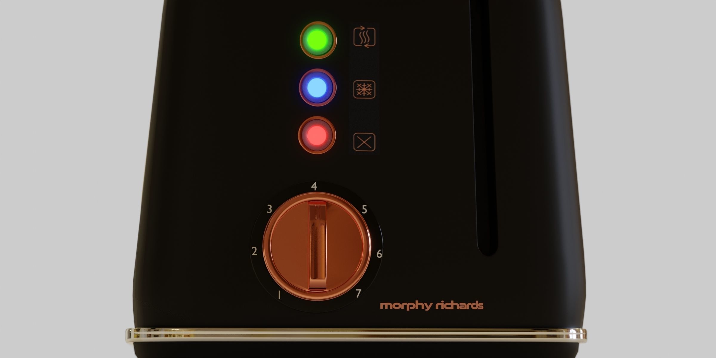 Black and Chrome Toaster 3D model_5