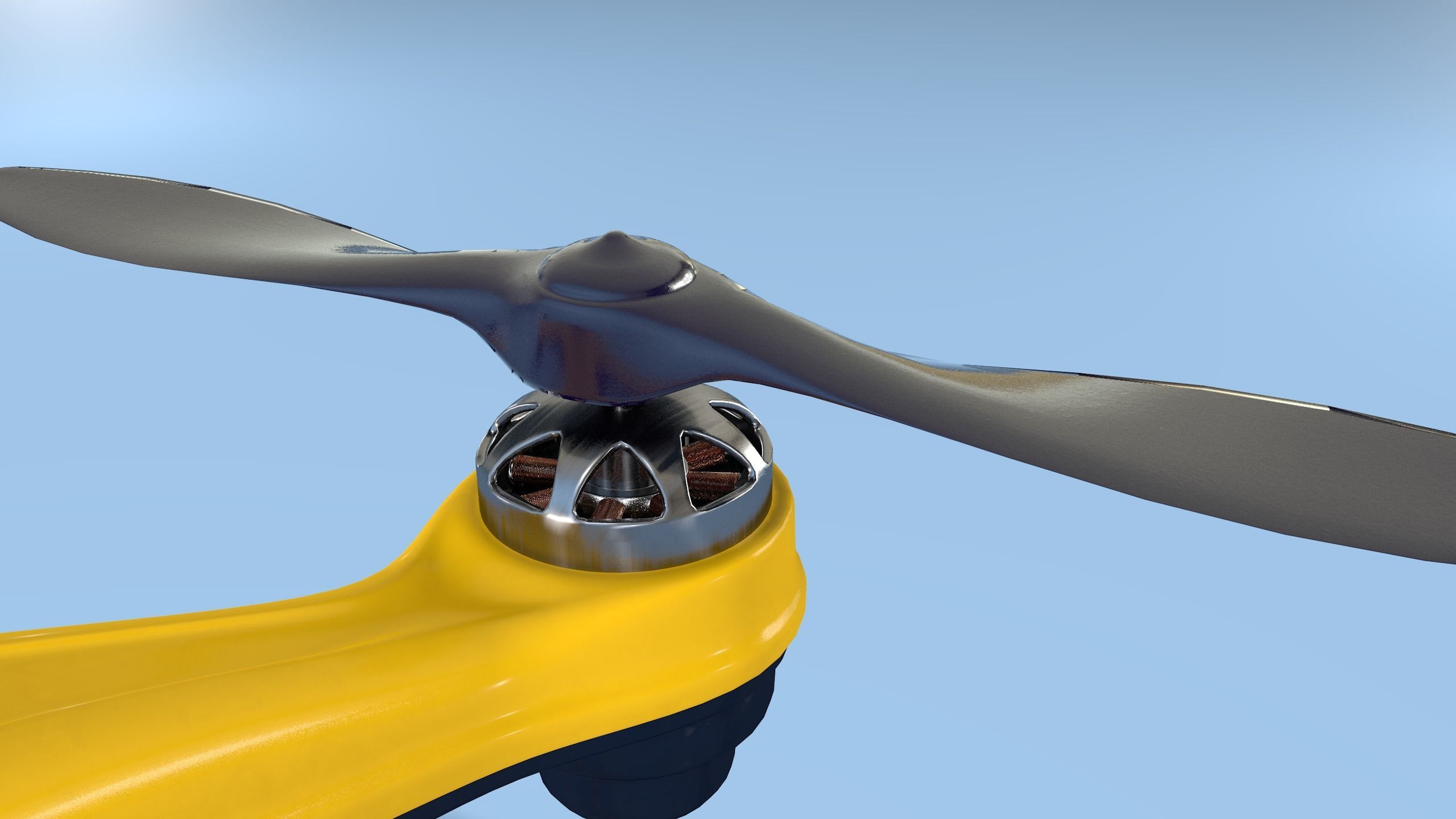 Drone 3d model with propellers 3D model_2
