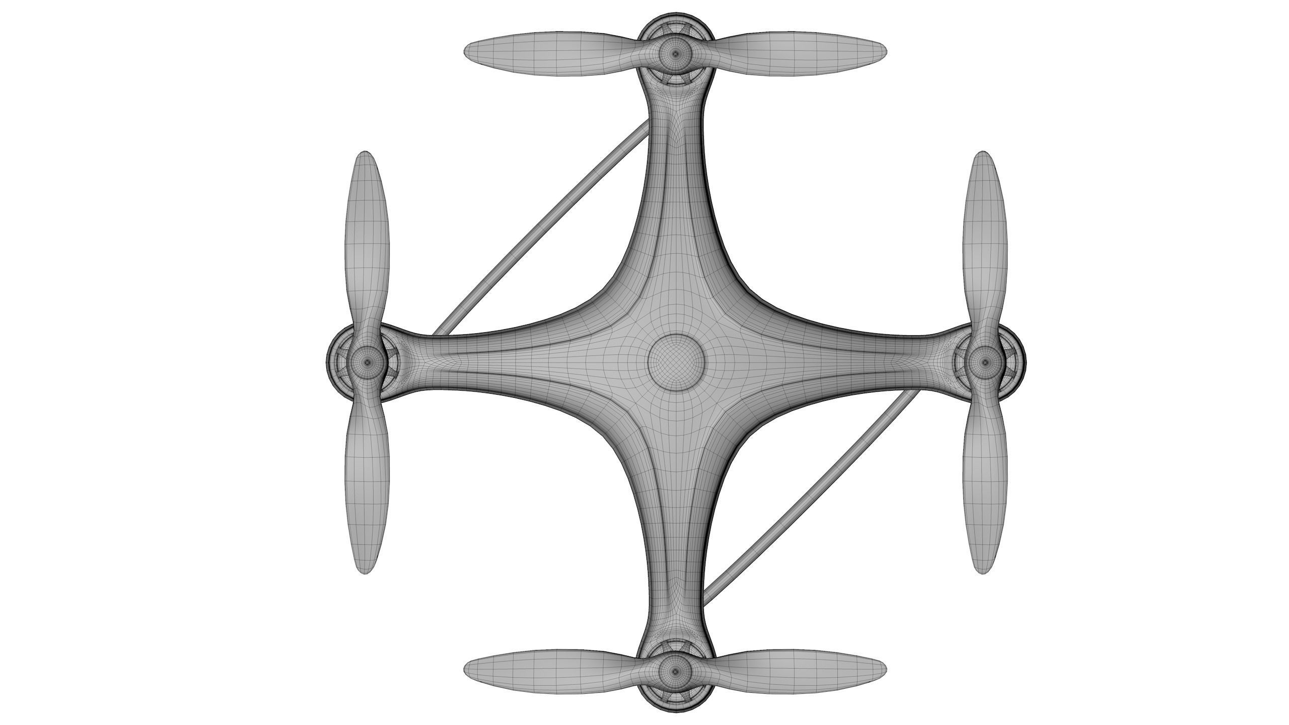 Drone 3d model with propellers 3D model_5