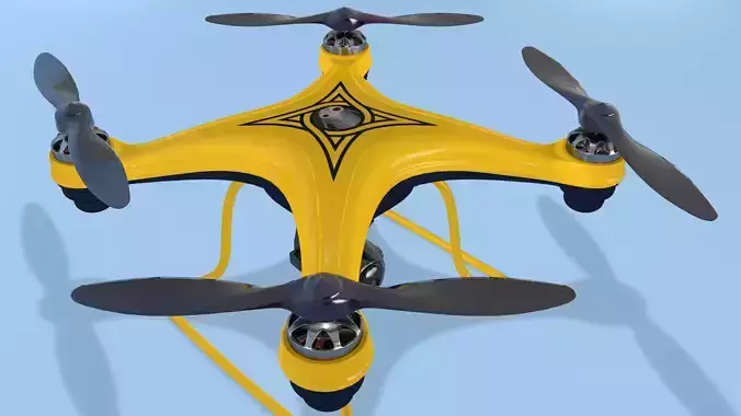 Drone 3d model with propellers 3D model