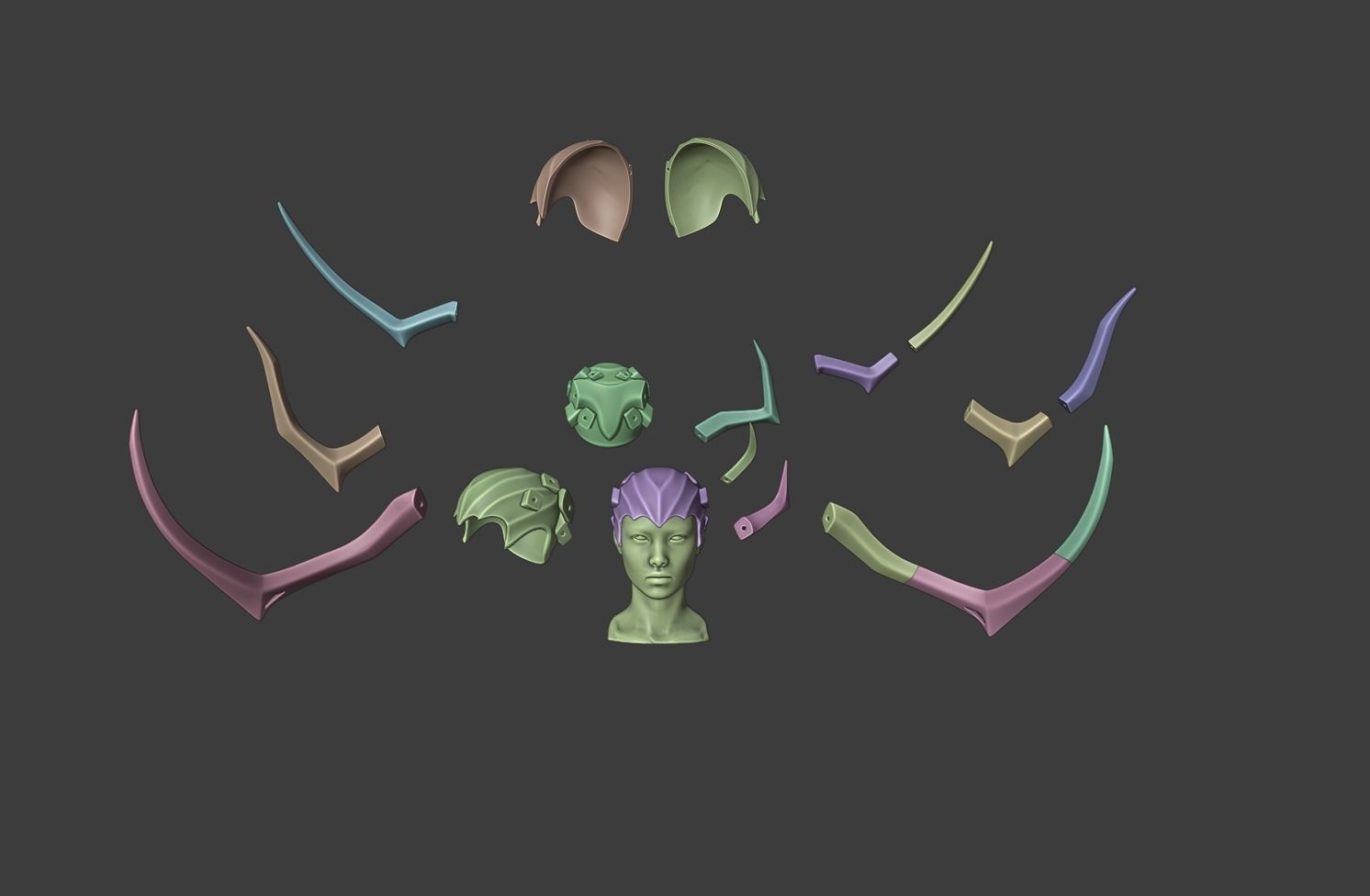 Thor Ragnarok Hela helmet - headdress 3D print model_2