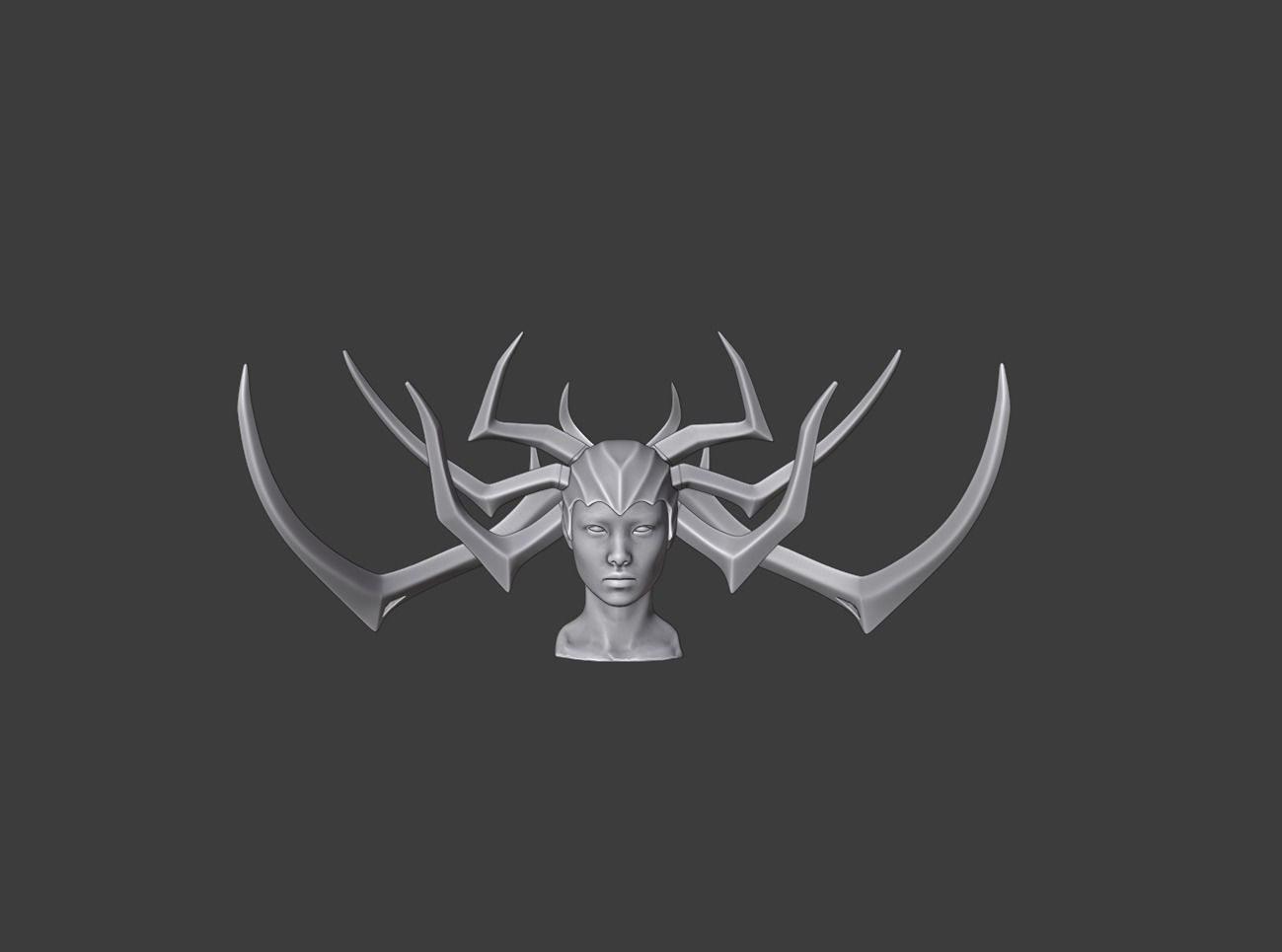 Thor Ragnarok Hela helmet - headdress 3D print model_1