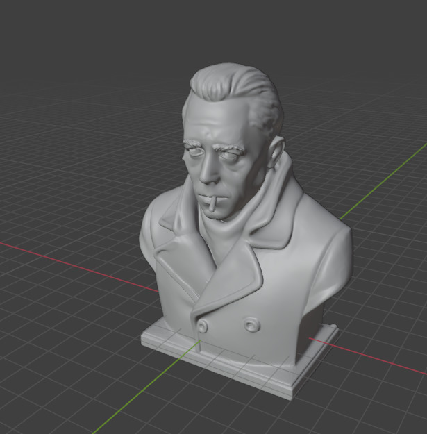 Albert Camus 3D print model_4