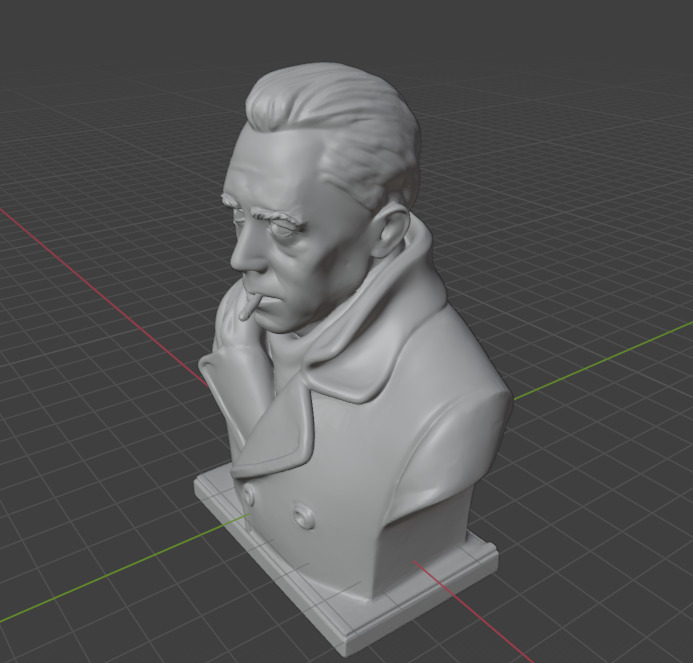 Albert Camus 3D print model_10