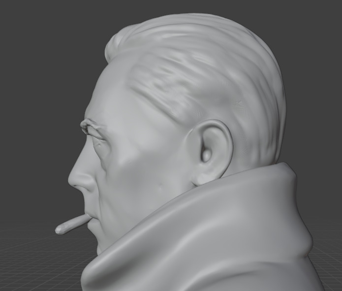 Albert Camus 3D print model_16