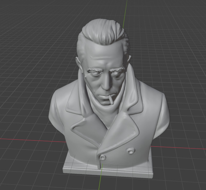 Albert Camus 3D print model_9