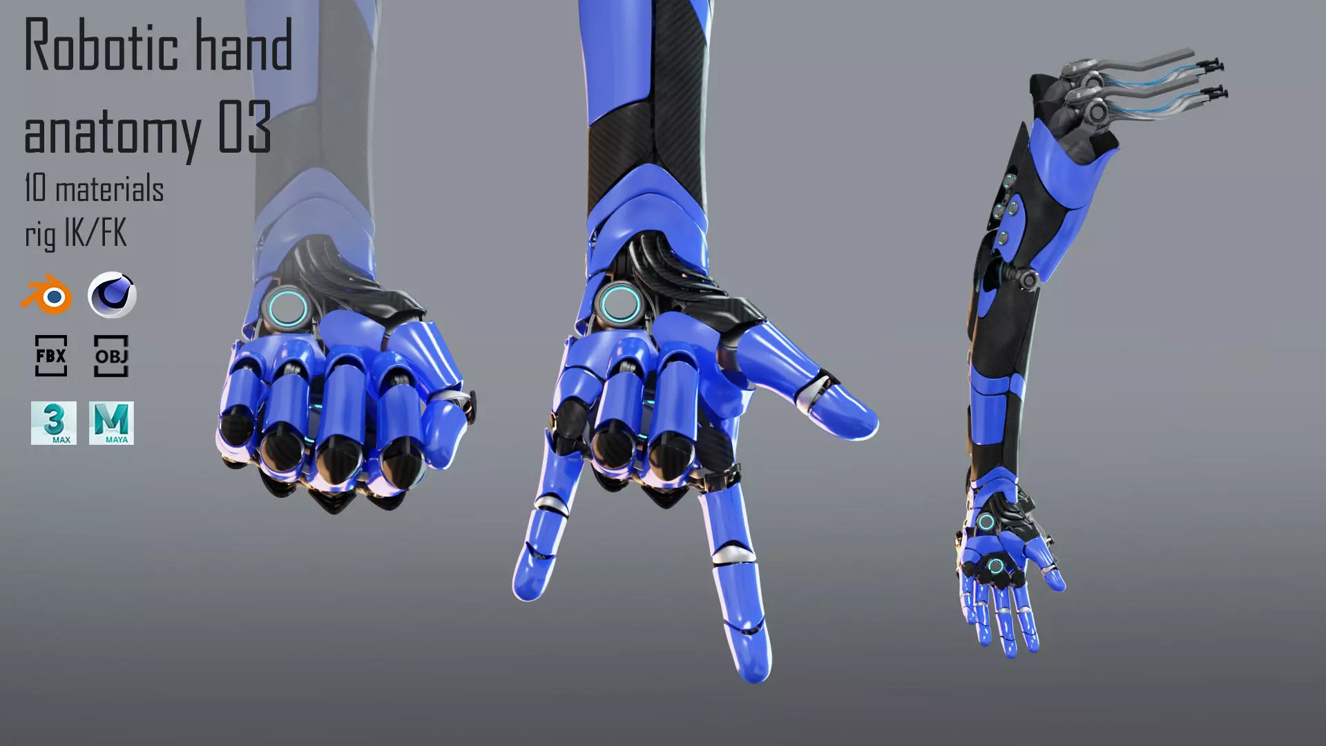 Robotic hand anatomy 03 3D model_0