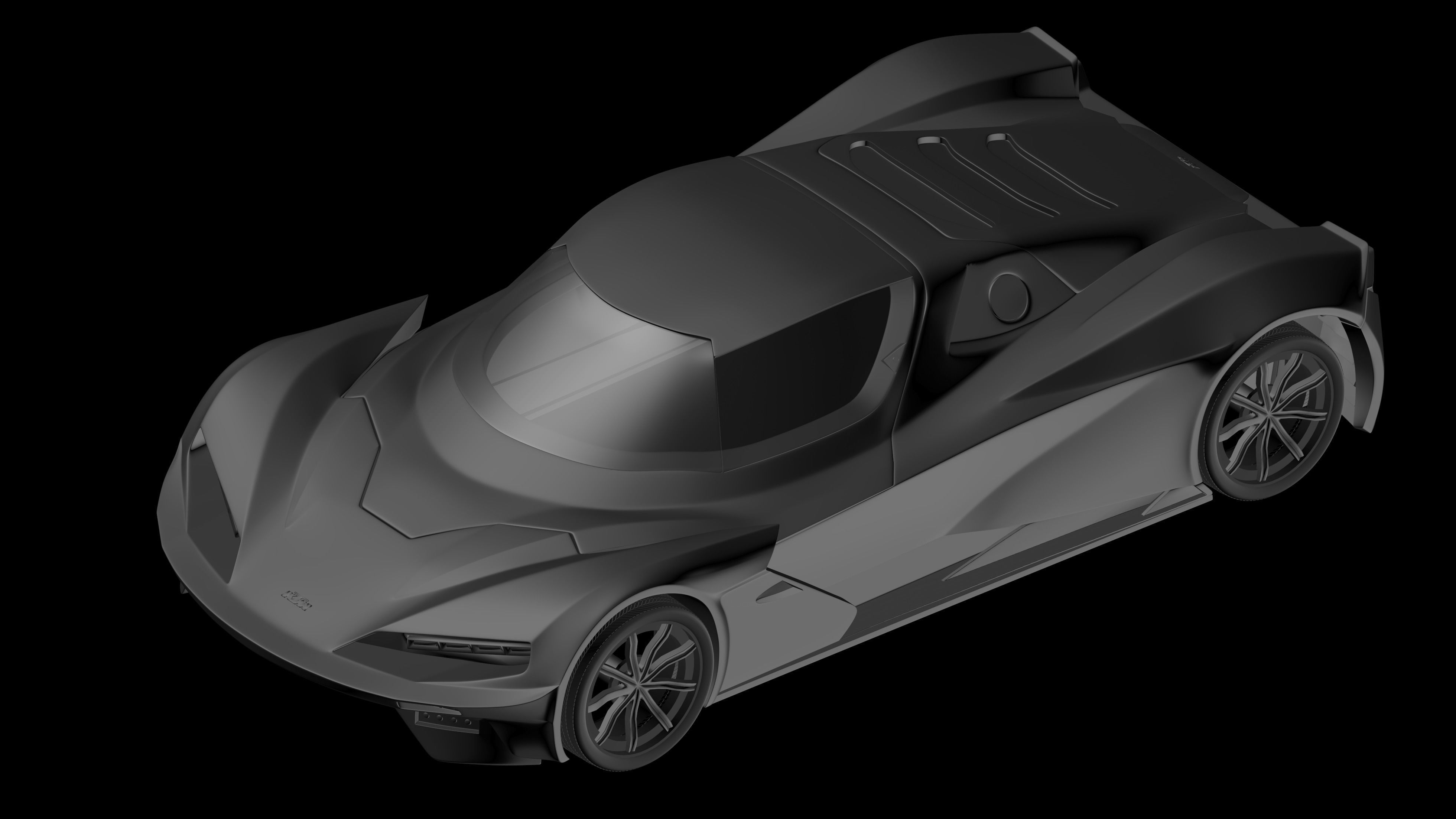 KTM X-Bow GT4 3D Print Model Low-poly 3D model_1